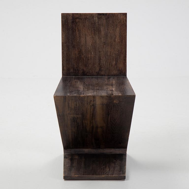 A 'Zig-Zag' chair by Gerrit Rietveld for Cassina, designed 1932-34, marked and numbered.