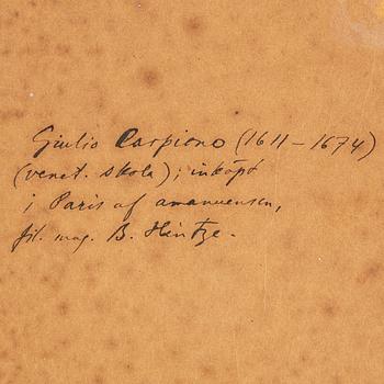 Giulio Carpinoni, hans art. Osignerad. Tuschlavering.