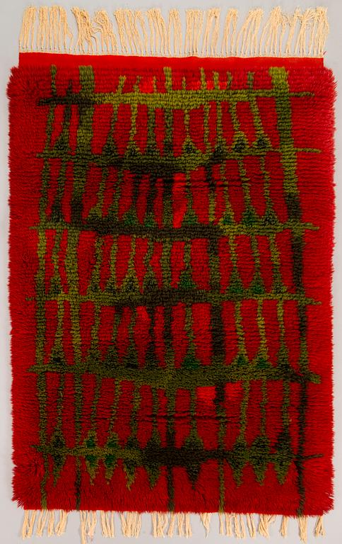 Eija-Annikki Vesimaa, a Finnish long pile rya rug model  for Friends of Finnish Handicraft. Circa 185 x 125 cm.