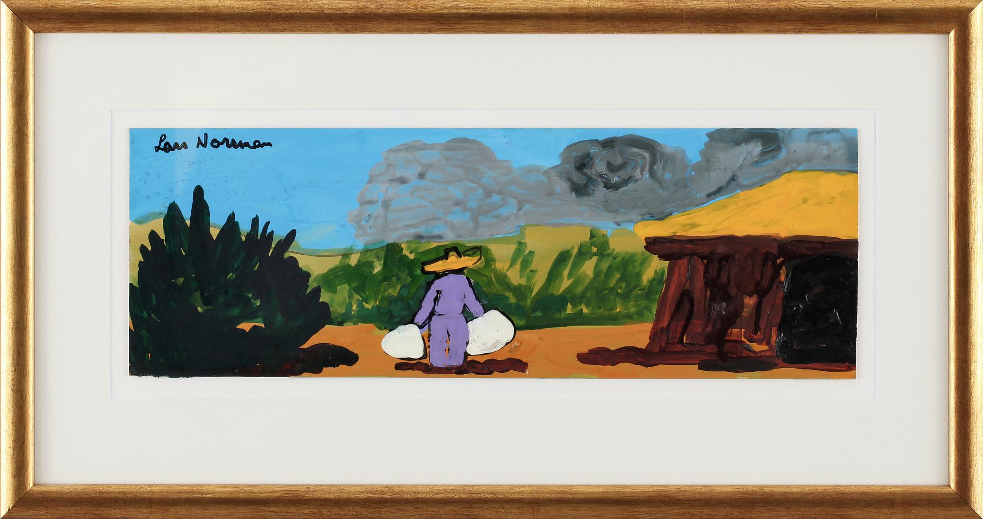LARS NORRMAN, gouache, signerad.