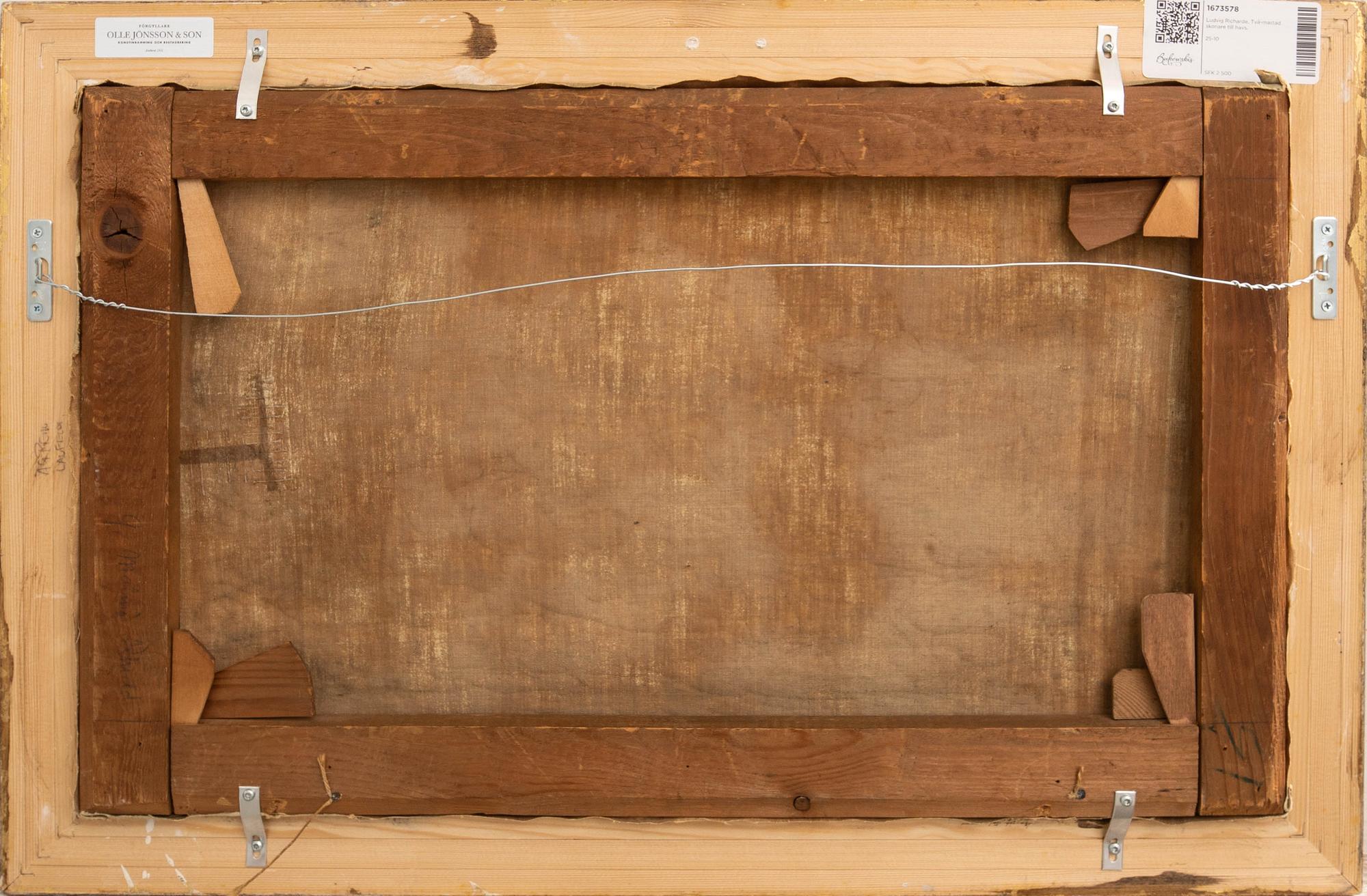 Ludvig Richarde, Two-masted schooner at sea.