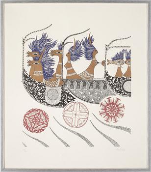 MAX WALTER SVANBERG, litografi med prägling, signerad och numrerad 63/200