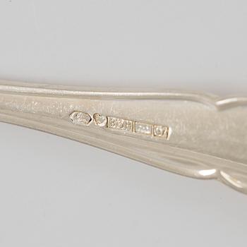 Silver cutlery, 43 pieces, "Chippendale", Kultakeskus, Tavastehus, 1960.