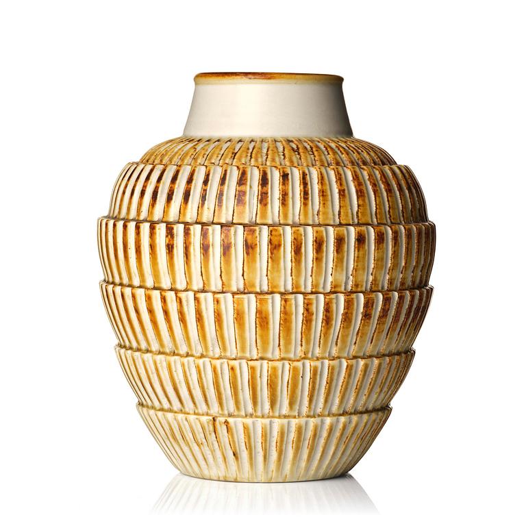 Gertrud Lönegren, a stoneware vase, Rörstrand, 1930s-40s.