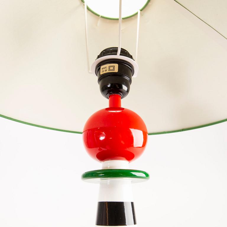 Olivier Vilatte a set of two painted table lamps later part of the 20th century.