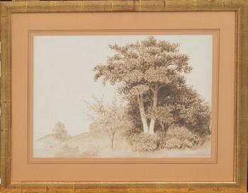 OSKAR BERGMAN, akvarell, signerad och daterad 24 augusti 1924.