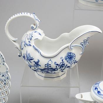 A 20th Century 77-piece porcelain dinner service by Meissen.