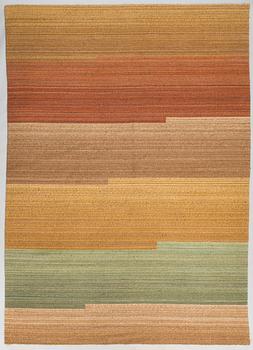 A 1930's Finnish flat weave carpet probably Greta Skogster-Lehtinen. Circa 308 x 215 cm.