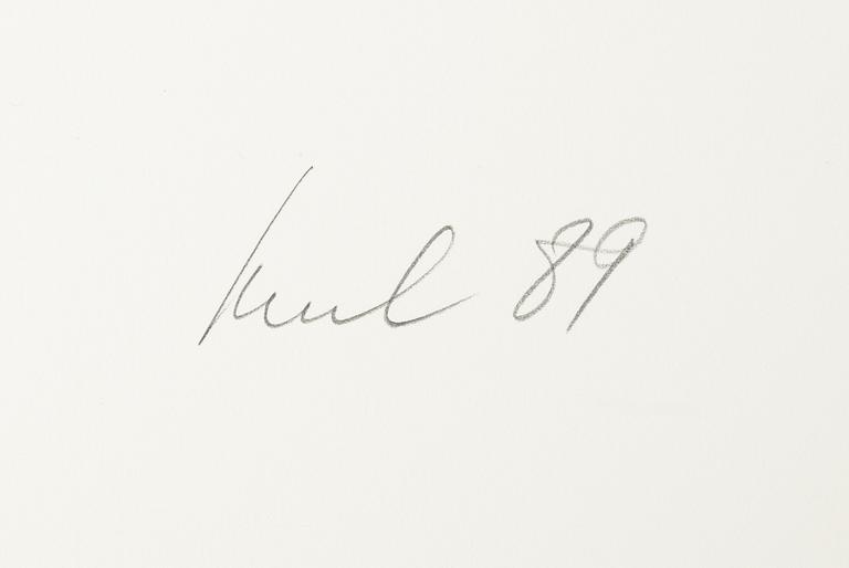 Raul Meel, färgserigrafi, 1989, signerad 3/50.