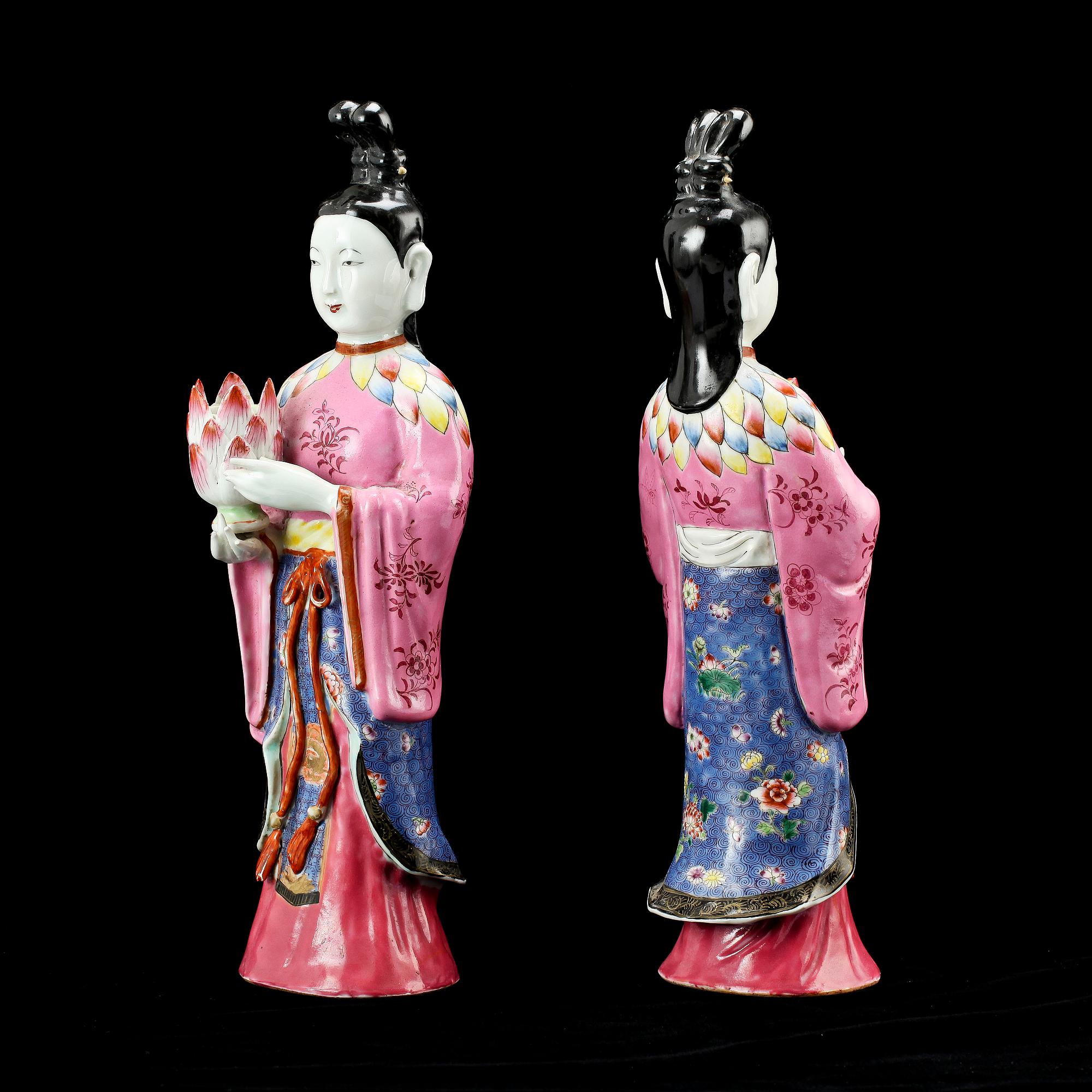 FIGURINER, ett par, porslin, troligen Samson, 1800/1900-tal.