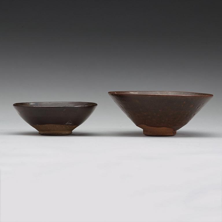 Two brown glazed bowls, Song dynasty (960-1279).
