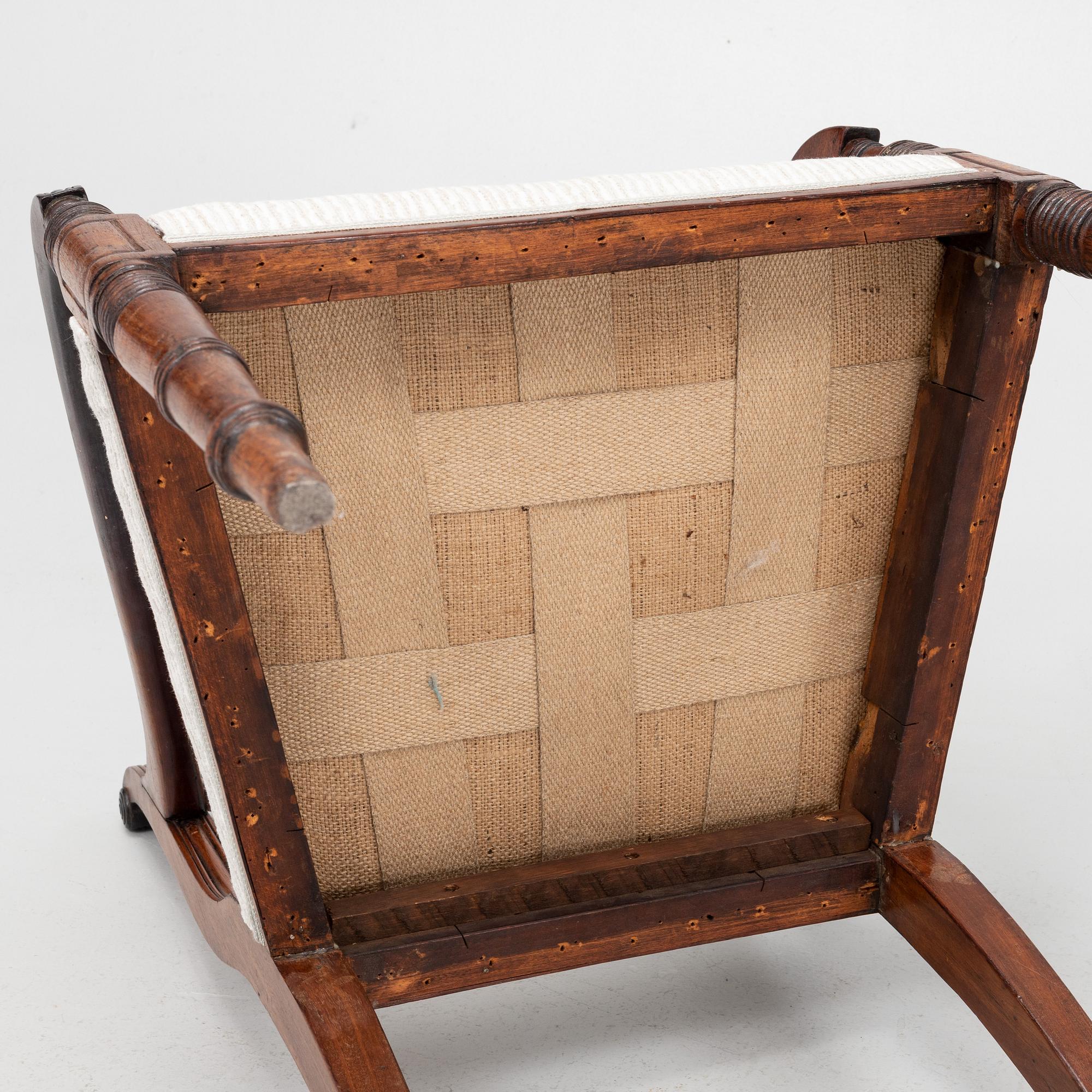 Stolar, 12 st, Regency stil, omkring år 1900.