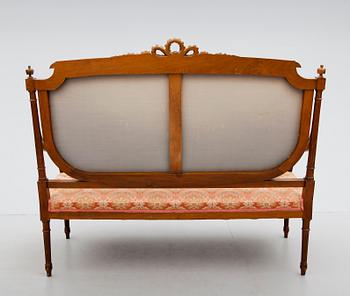 SALONGSMÖBEL, 3 delar, gustaviansk stil, 1900-talets första hälft.