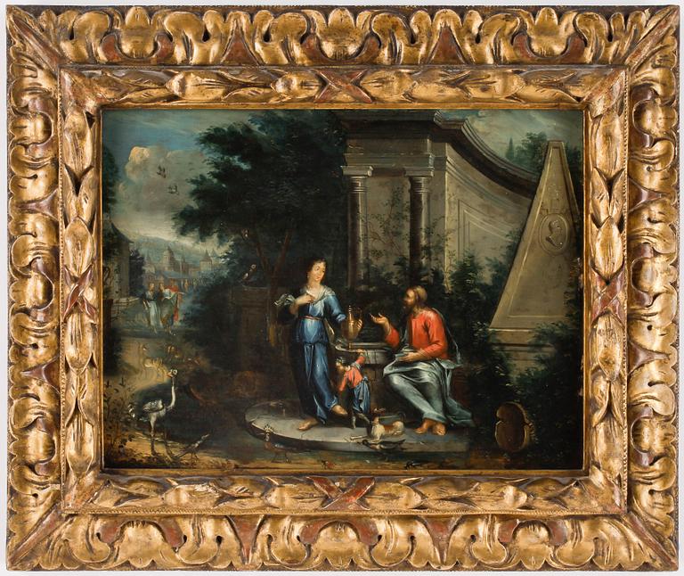 OKÄND KONSTNÄR, olja på pannå, 1600/1700-tal.