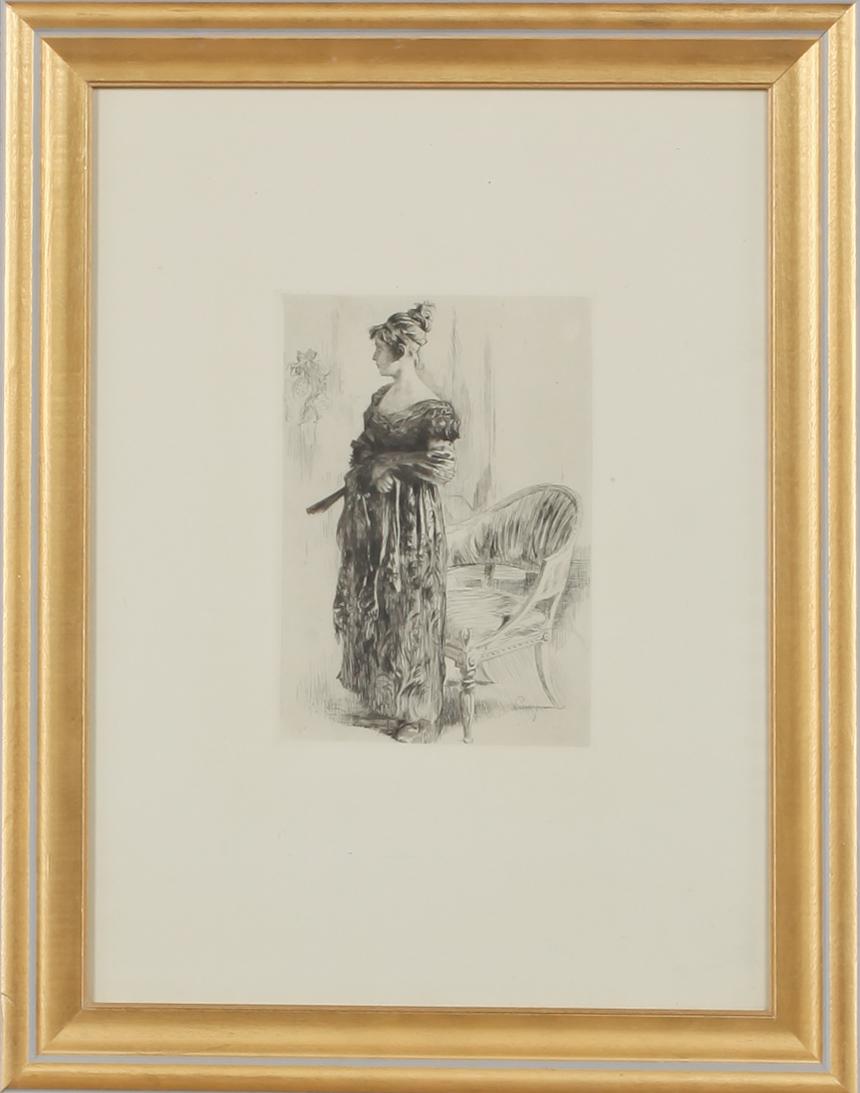 CARL LARSSON, etsning, signerad i plåten.