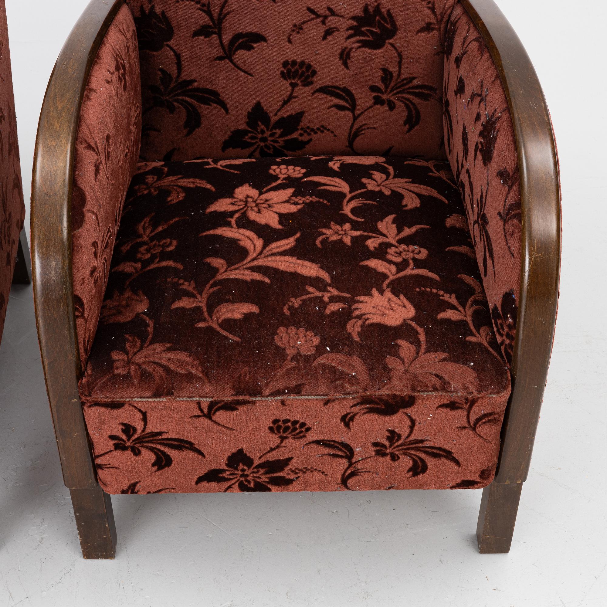 Fåtöljer, ett par, Art Deco, 1920-tal.