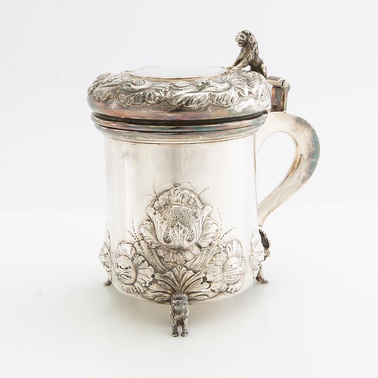Preben Salomonsen dryckesstop barock-stil sterlingsilver Ljungby Danmark (1964-2009).