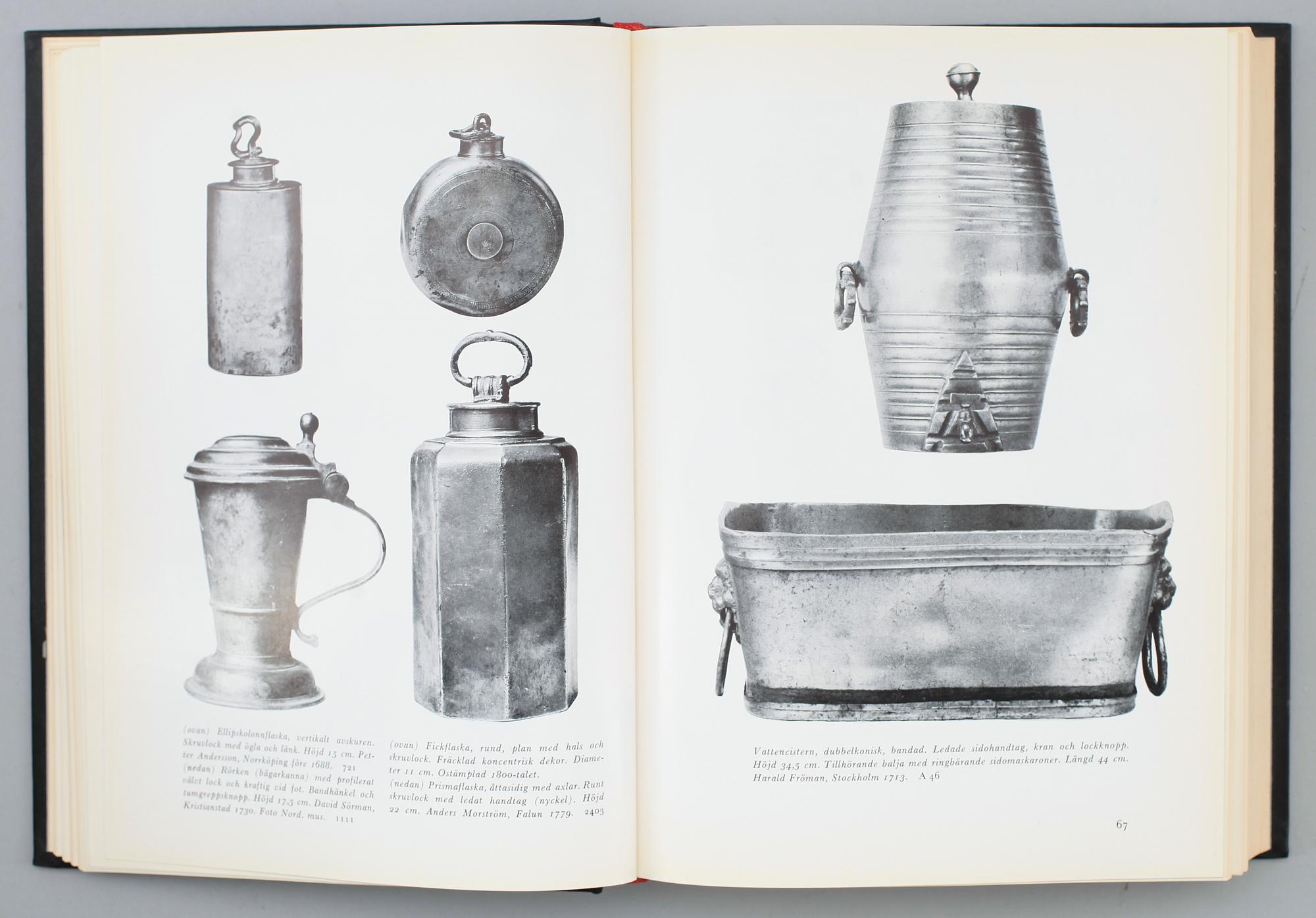 KONSTBÖCKER, 5 volymer bla Svenskt Silversmide och tenn.