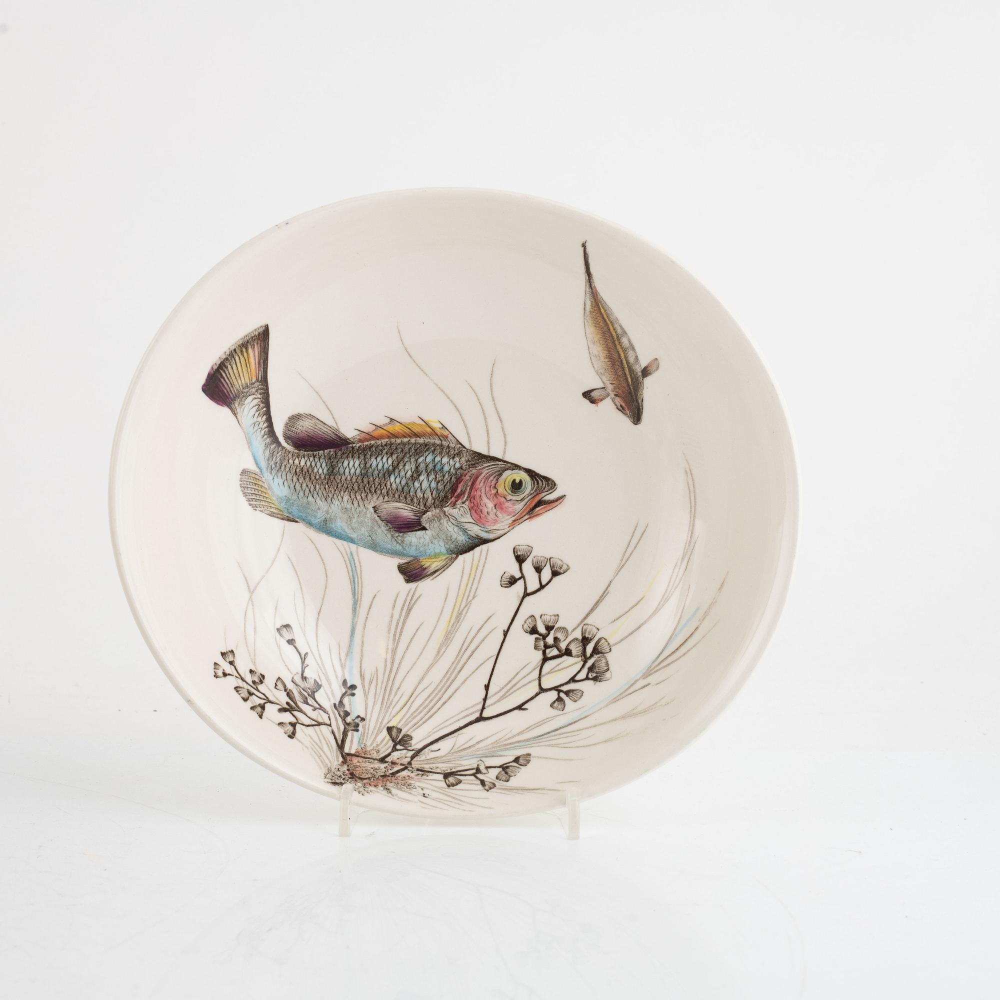 Fiskservis, 20 delar, flintgods, "Fish", Johnson Bros, England.