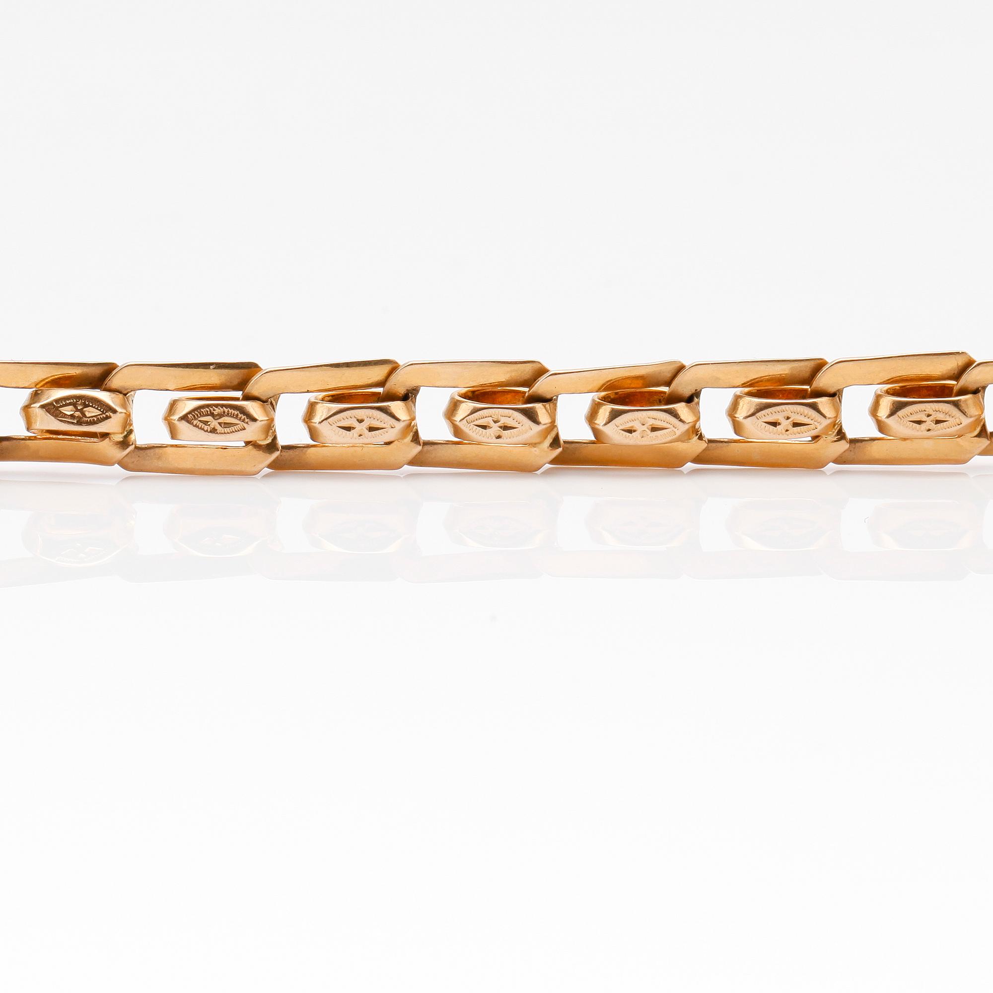 ARMBAND, 18K guld, svenska stämplar, 1921. Vikt ca 19 g.