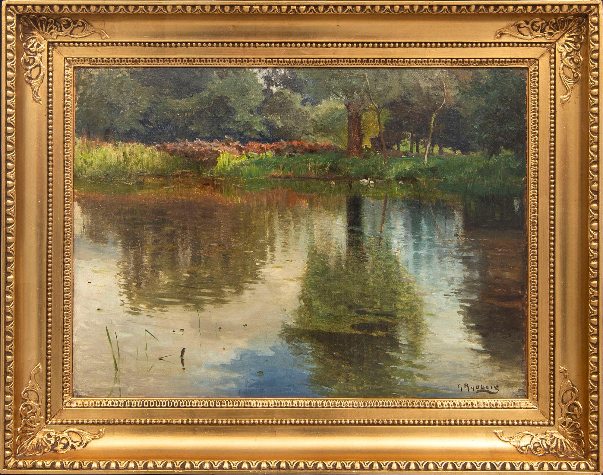 Gustaf Rydberg, oil on relined canvas, signed.