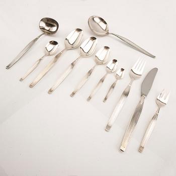 Henning Seidelin, cutlery set 78 pieces "Savoy" silver-plated for Frigast Denmark from the 1960s.