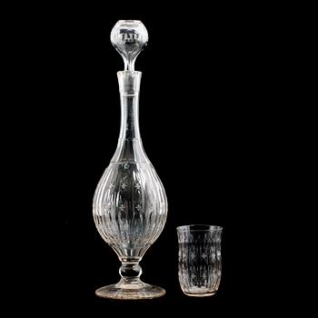 LIKÖRSERVIS, 11 delar, glas, Eda Glasbruk.