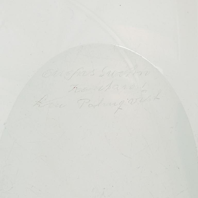 Sven Palmqvist, a signed 'Kantara' glass bowl, Orrefors.
