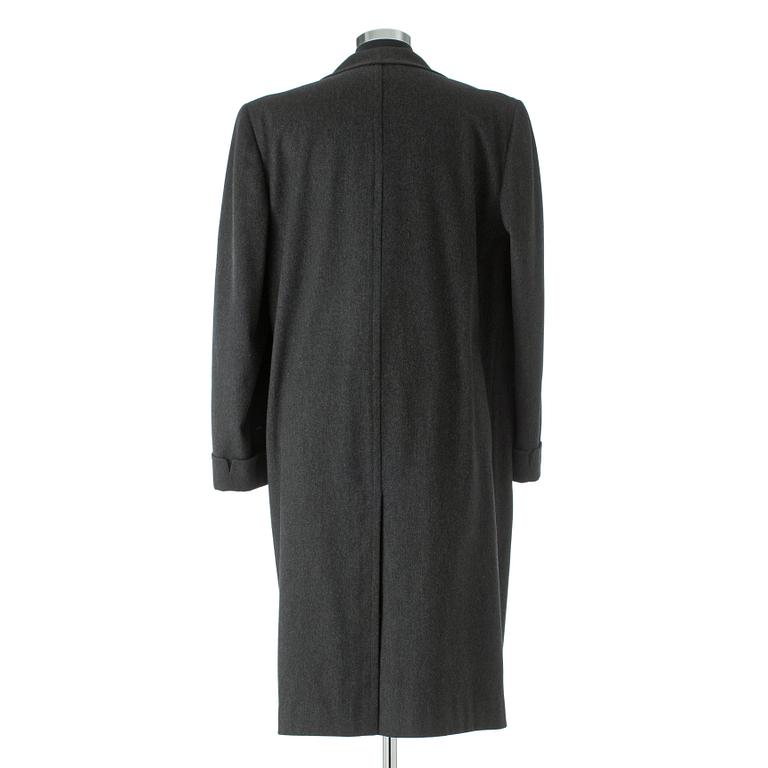 GEORGIAN COVERT Harrods ltd london, a grey wool coat.