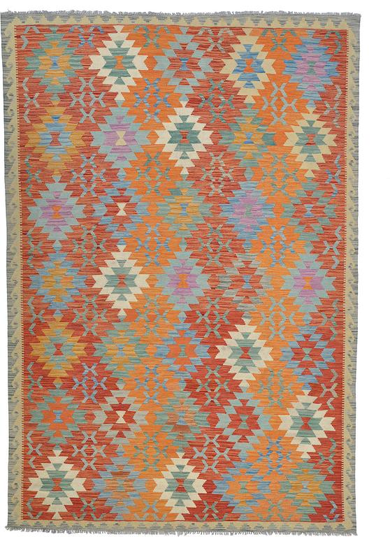 A CARPET, kilim, ca 292 x 201 cm.