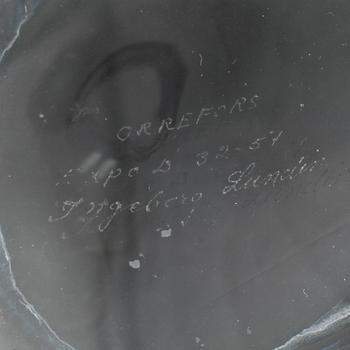 VAS, glas "Äpplet", Ingeborg Lundin, Orrefors, 1900-talets andra hälft.