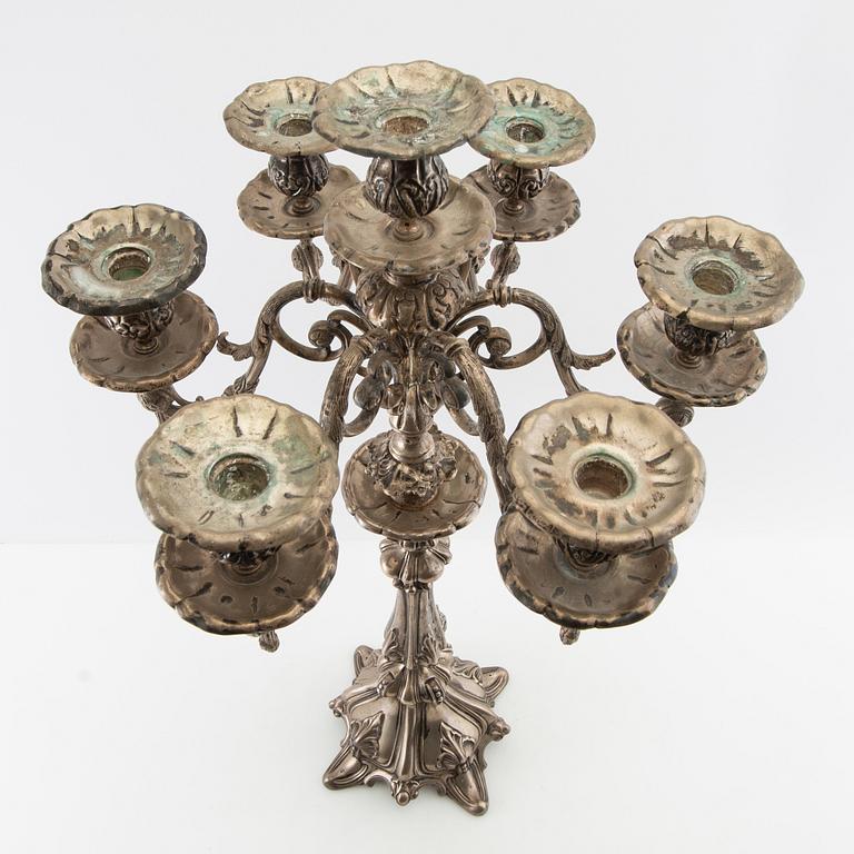 Candelabrum silver Louis XV style possibly Austria around 1900.