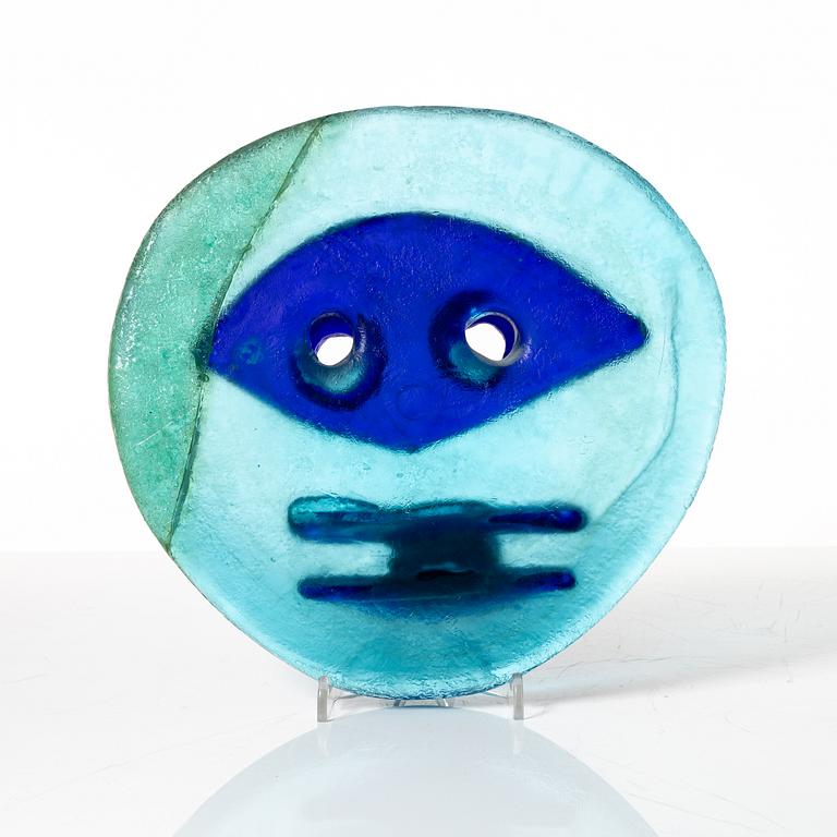 Max Ernst, sculpture, glass, "Maschera di uccello", Egidio Costantini, Italy, designed in 1964.