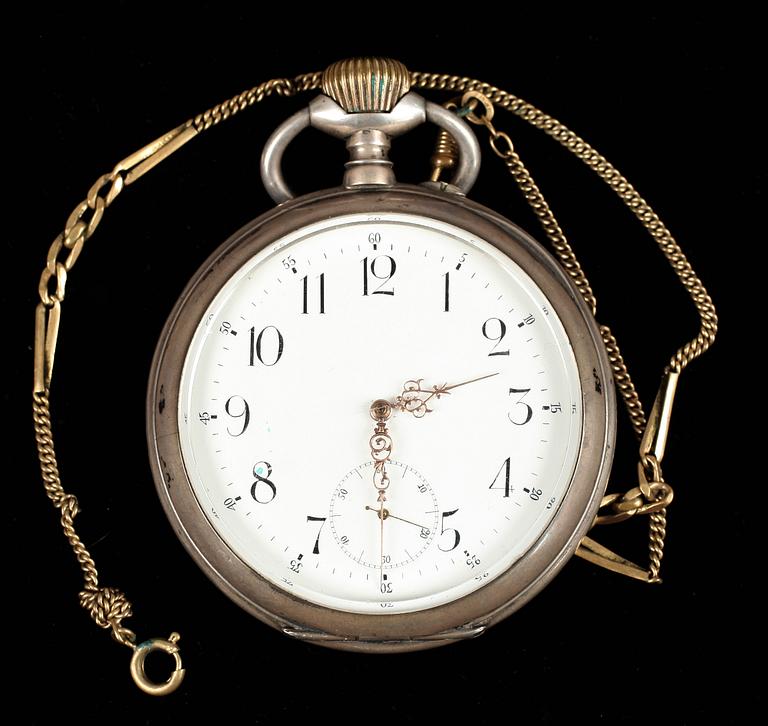 FICKUR, låghaltigt silver,1900-talets första hälft.