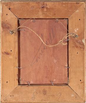 OKÄND KONSTNÄR, olja på pannå, sign M Feri, 1900-tal.