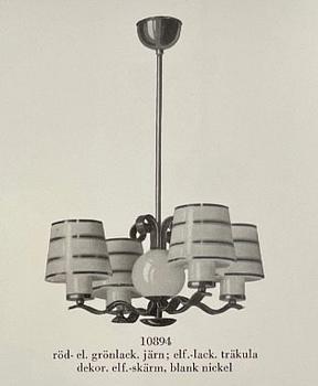 Harald Notini, a ceiling lamp, model "10894", Arvid Böhlmarks Lamp Factory, 1930s-40s.