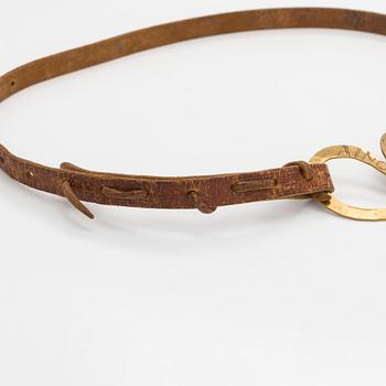 Alexander Calder, belt buckle with leather strap 1938.