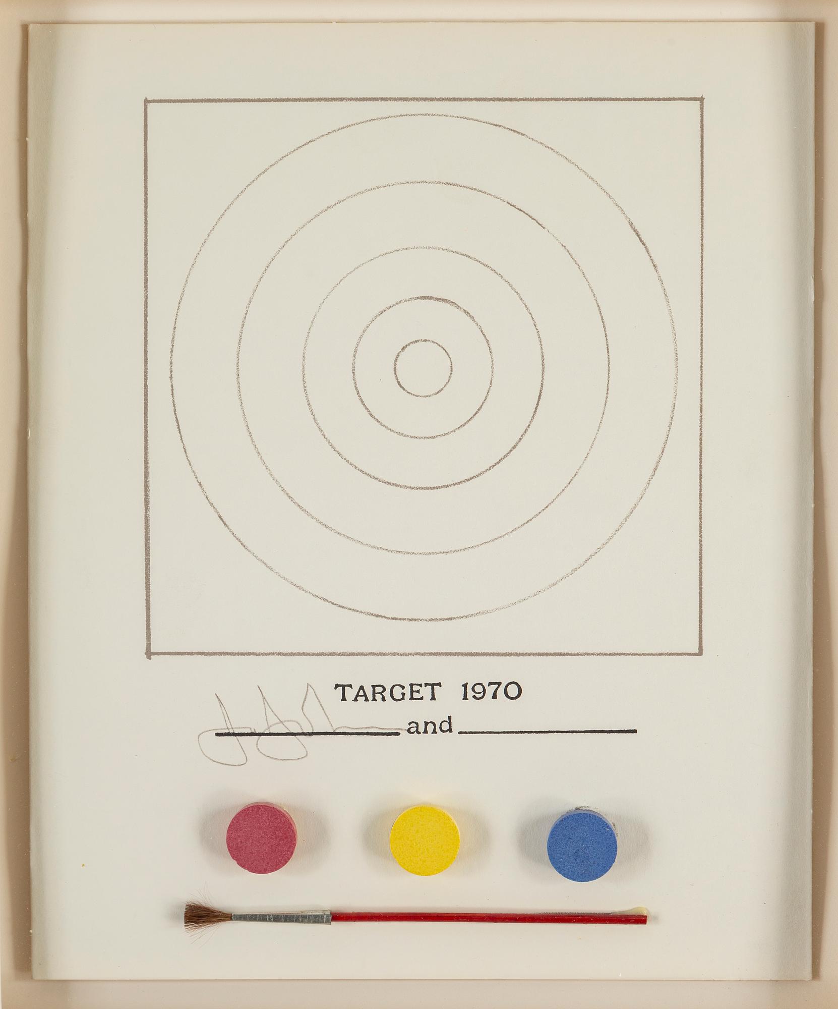 JASPER JOHNS, multiple, 1971, printed signature, published by The Museum of Modern Art's 'Technics and creativity.