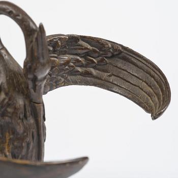 A French cast-iron umbrella stand, late 19th century.