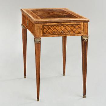 A Gustavian late 18th century occasional/games table by Gottlieb Iwersson (master in Stockholm 1778-1813), not signed.