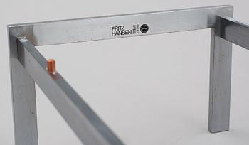 A Poul Kjaerholm marble and steel table, Fritz Hansen, Denmark 1990.