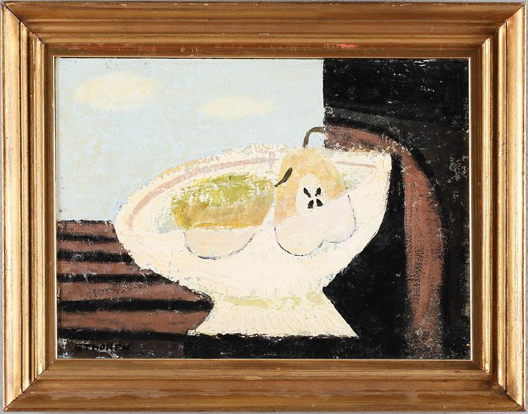 ESAIAS THORÉN, olja på pannå, signerad.