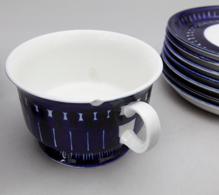 TESERVIS, 18 delar, porslin, "Valencia",  Ulla Procopé för Arabia, 1960-tal.