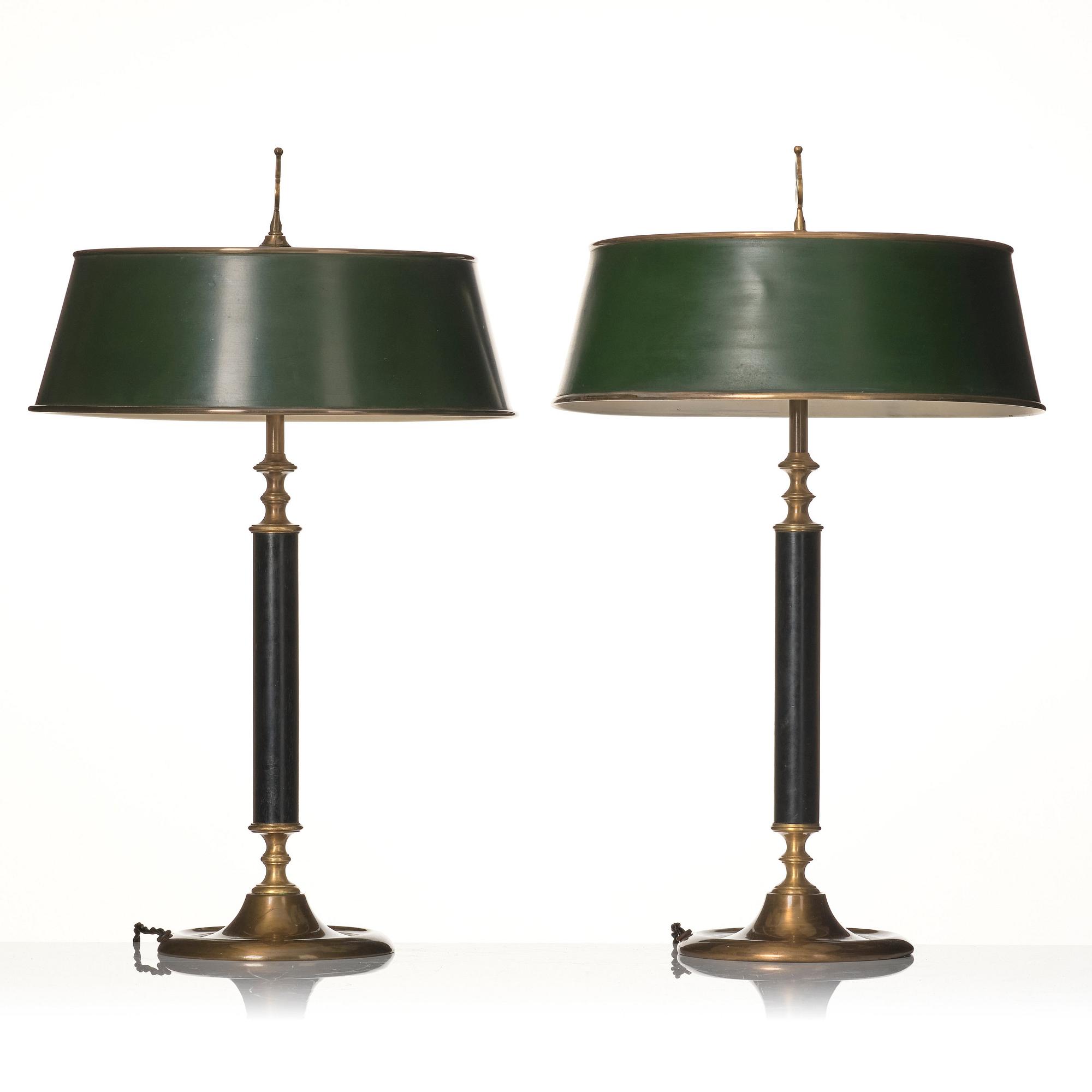 Melchior Wernstedt, a pair of table lamps, model "25760", Nordiska Kompaniet, 1920s.