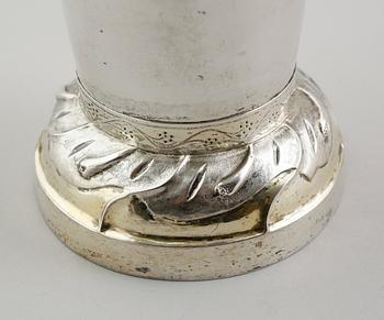 BÄGARE, silver, Johan Petter Ernander, Uppsala 1820. Vikt ca 410 gram.