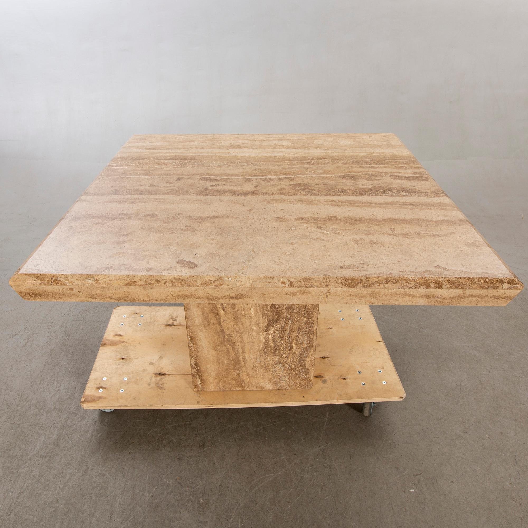 Matbord, Travertin/sten, ca1980-tal.