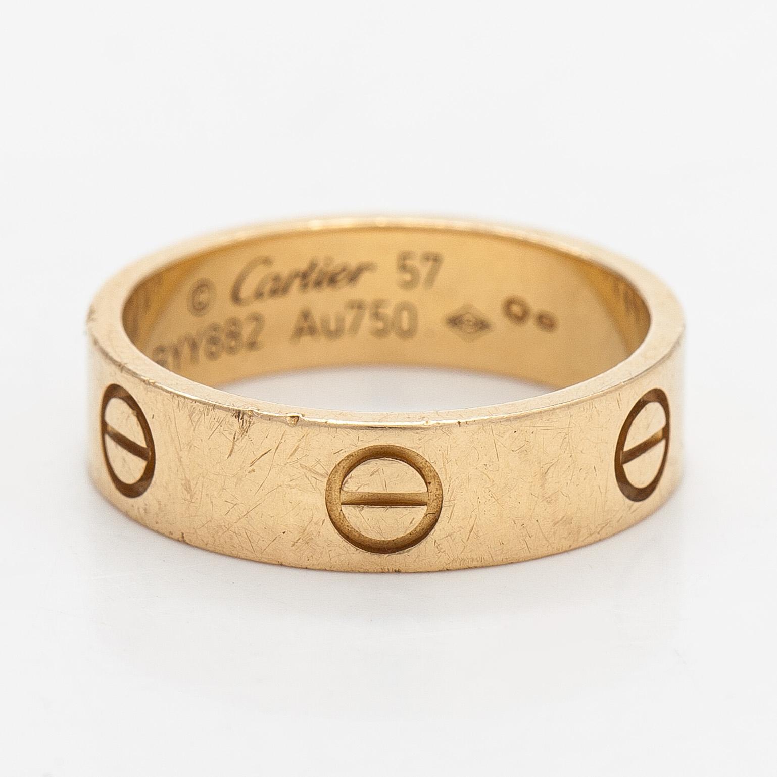 Cartier, "Love", sormus, 18K kultaa.
