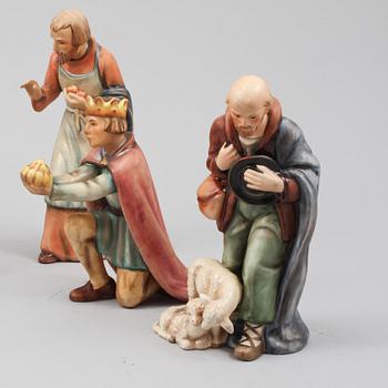 JULKRUBBA, 10 delar, porslin, Hummel, Goebel, Tyskland, 1900-talets andra hälft.