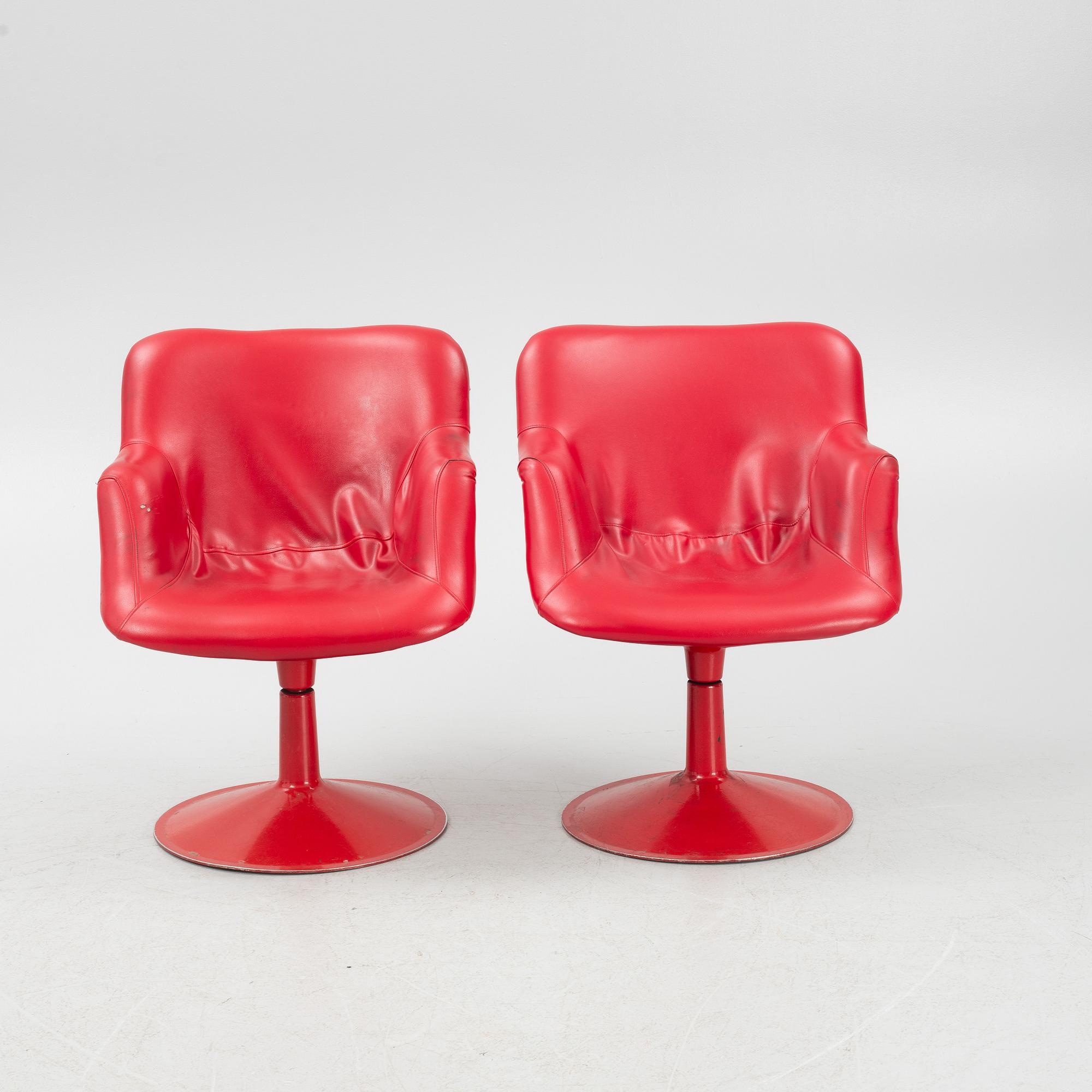 Yrjö Kukkapuro, bord samt karmstolar, 5 st, "Saturnus", Haimi, Finland, 1970-tal.