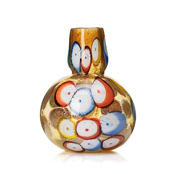 Giulio Radi,  a glass vase 'Reazione policrome', Ed A.Ve.M, Murano Italy 1950-60s.